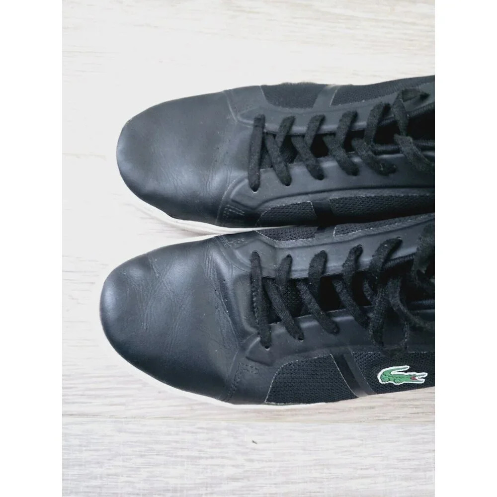 Lacoste Strideur 116 Black Low Rise Mens Lace Up Fashion Sneakers Shoes 12 - Picture 7 of 11